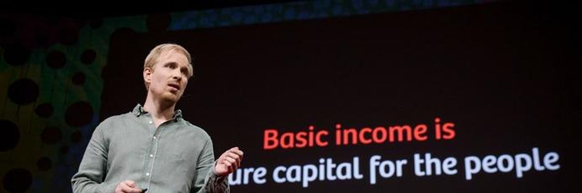 Because It's Time for 'New, Radical Ideas,' TED Talk on Universal Basic Income Gets Thunderous Applause