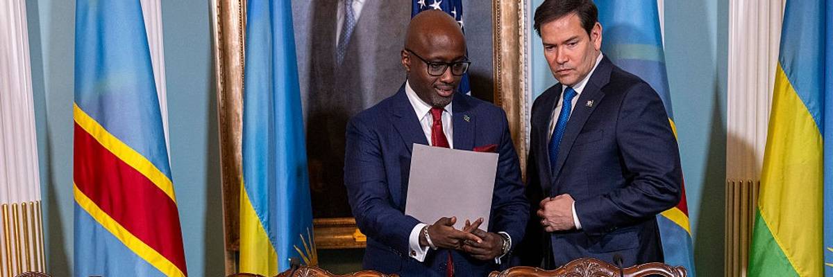 Rwandan Foreign Minister Olivier Nduhungirehe meets U.S. Secretary of State Marco Rubio