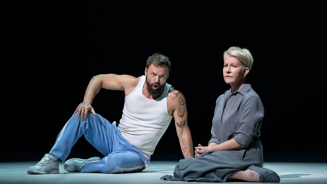 Ryan McKinny as Joseph De Rocher and Joyce DiDonato as Sister Helen Prejean in Jake Heggie's "Dead Man Walking."