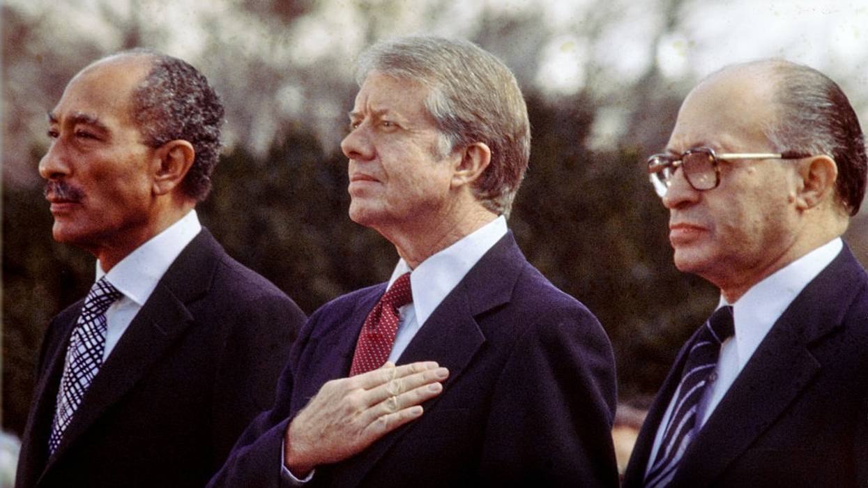 Sadat, Begin, and Carter at the Egypt-Israel Peace Treaty