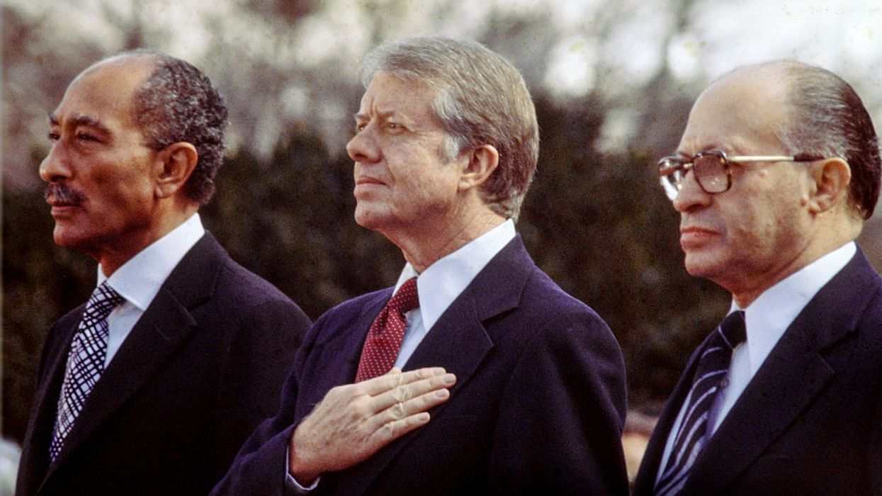 Sadat, Begin, and Carter at the Egypt-Israel Peace Treaty