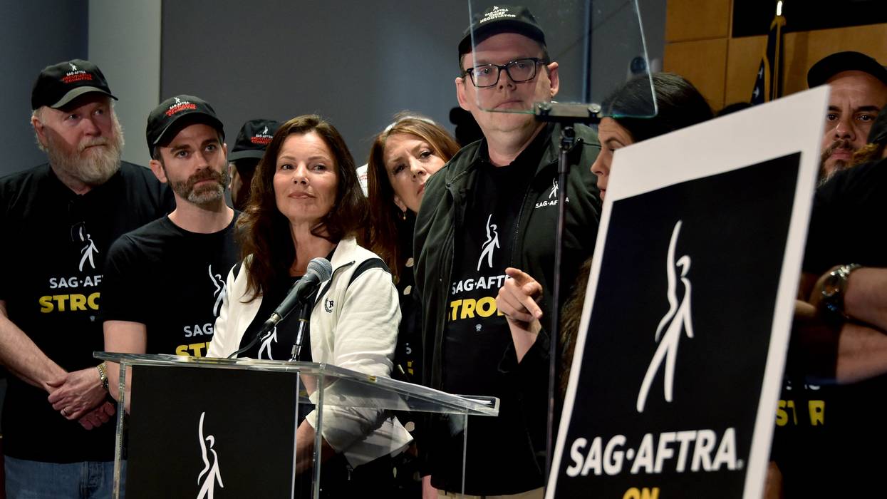 SAG-AFTRA President Fran Drescher, Secretary-Treasurer Joely Fisher, and National Executive Director Duncan Crabtree-Ireland