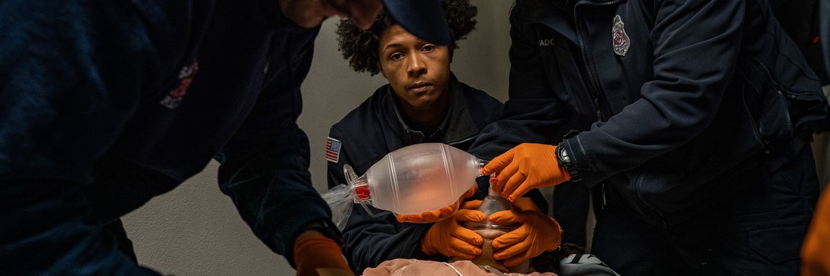 San Diego paramedics try to save a woman in her 30s outside her apartment after a suspected fentanyl overdose