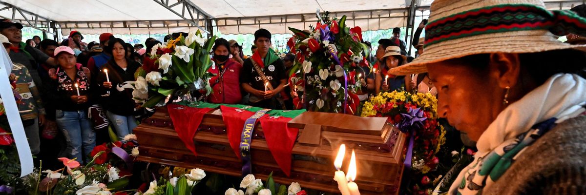 Sandra Liliana Peña funeral Colombia Indigenous murders
