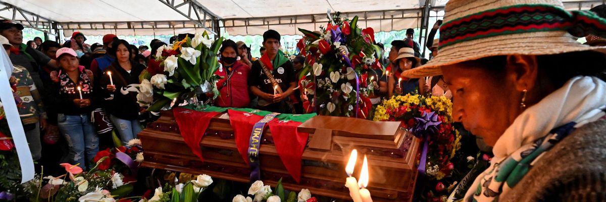 Sandra Liliana Peña funeral Colombia Indigenous murders