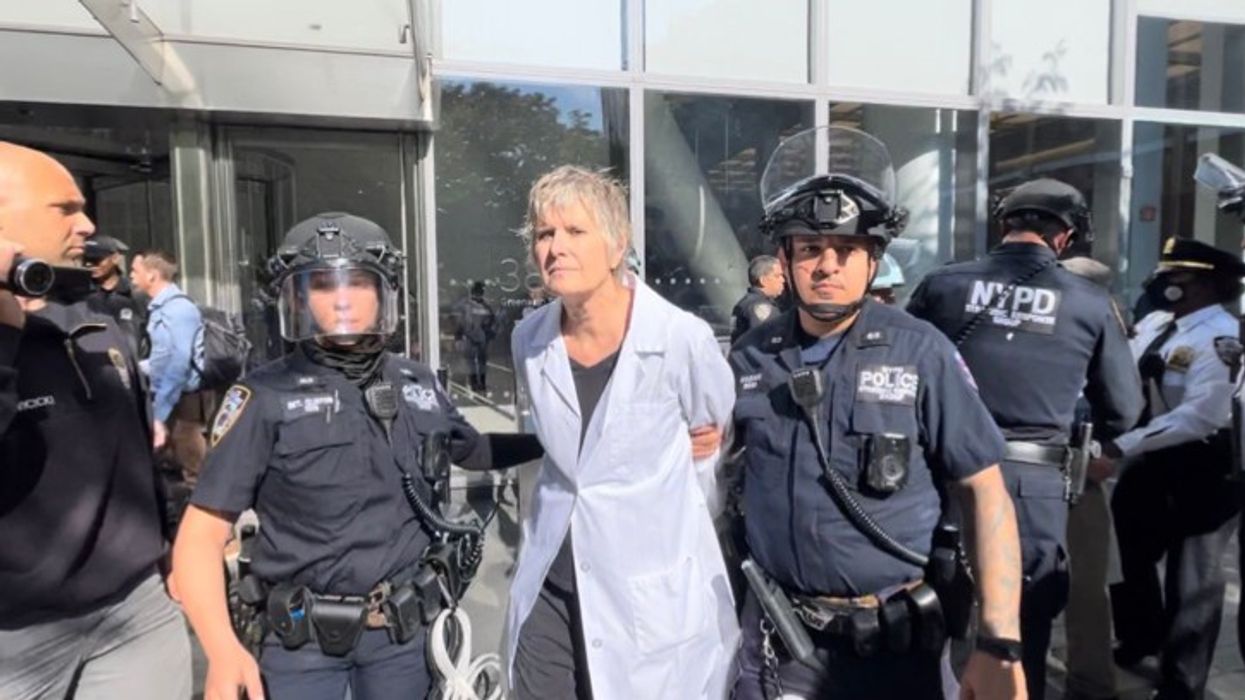 Sandra Steingraber arrested.