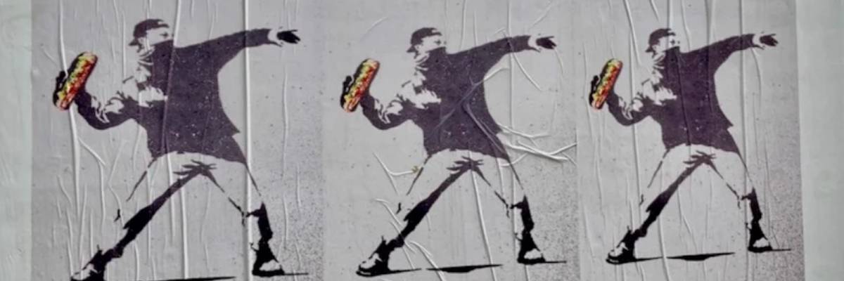 Sandwich Guy art on K Street in D.C.