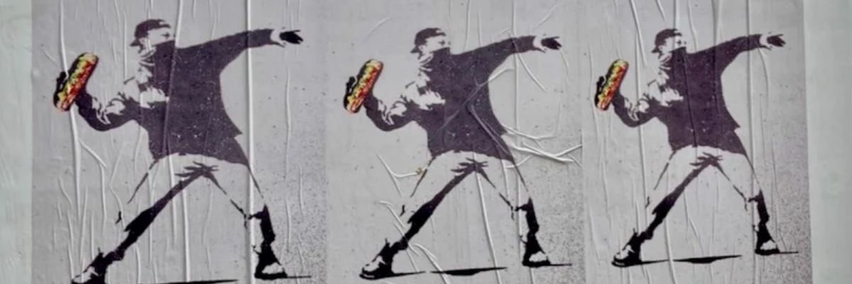 Sandwich Guy art on K Street in D.C.