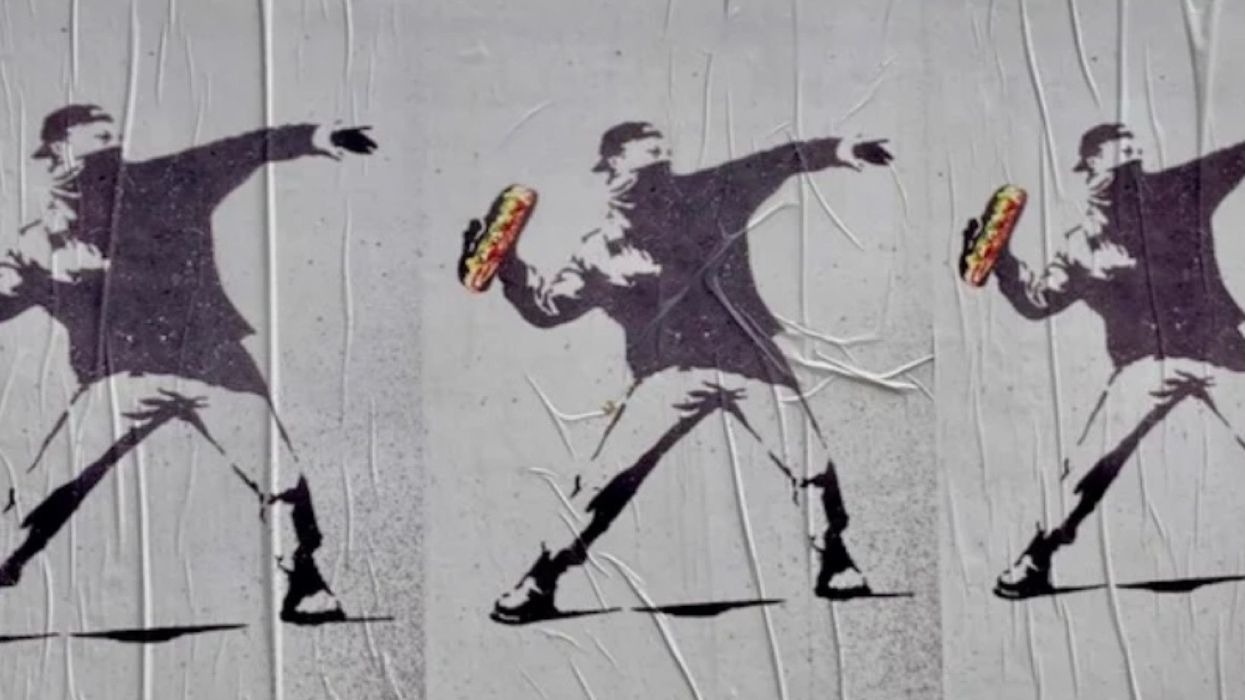 Sandwich Guy art on K Street in D.C.