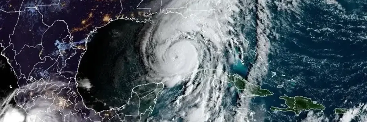 satellite image of Hurricane Helene