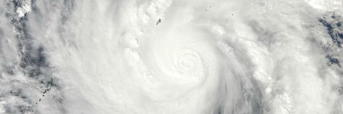 Satellite image of Typhoon Hagupit