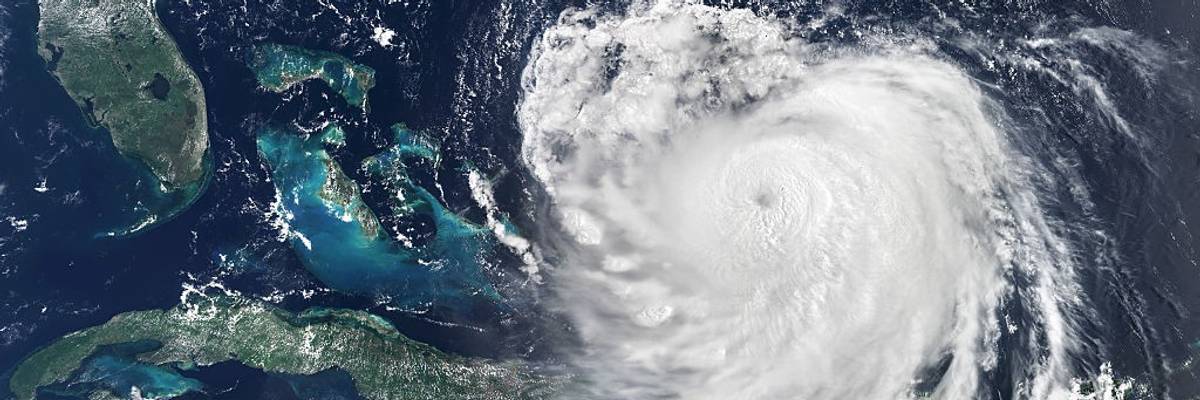 Satellite Imagery Of The Hurricane Erin In The Atlantic Ocean