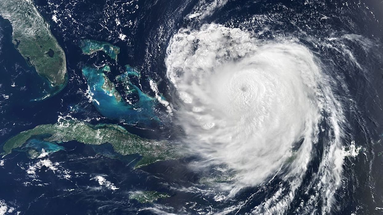 Satellite Imagery Of The Hurricane Erin In The Atlantic Ocean