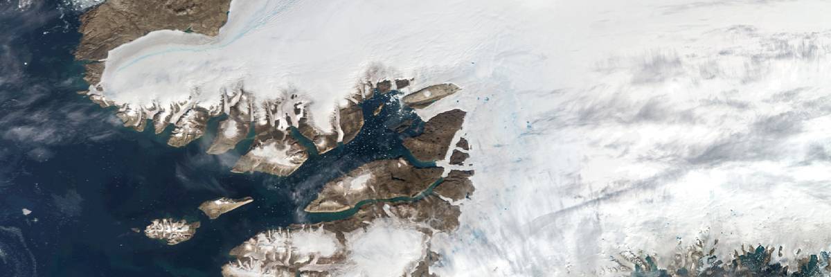 Satellite views of Northwestern Greenland