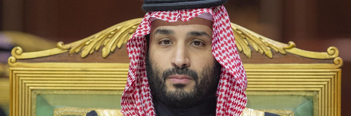 Saudi Crown Prince Mohammed bin Salman attends an event