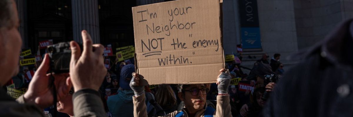 Says says "I'm your neighbor, not the "enemy within."