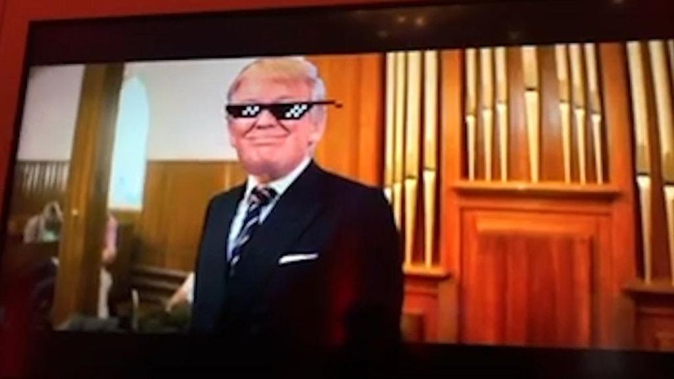 Scene from Trump film parody
