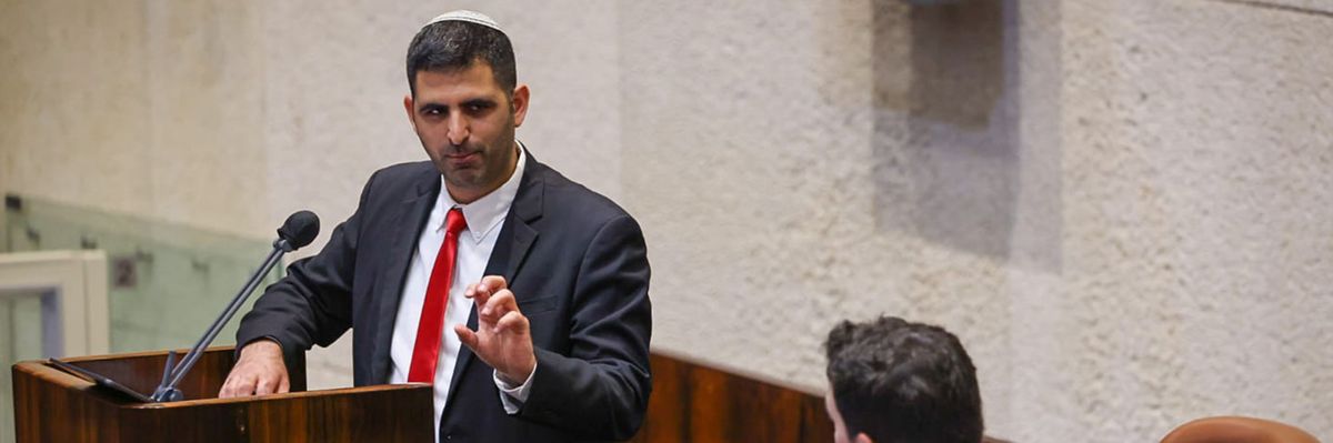 Schlomo Karhi speaks in the Israeli Knesset, or Parliament 