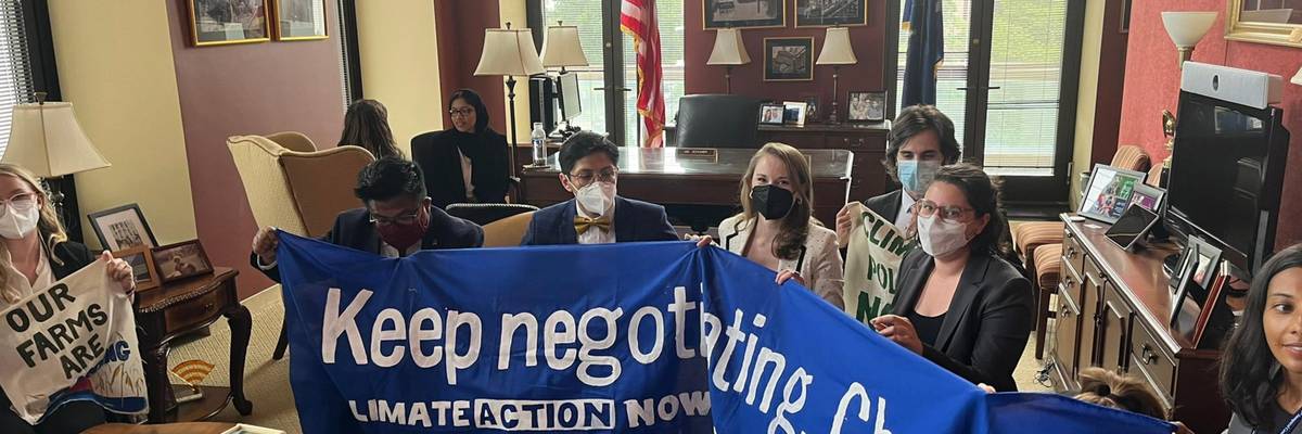 Schumer climate protest