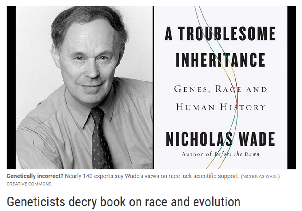 Science: Geneticists decry book on race and evolution