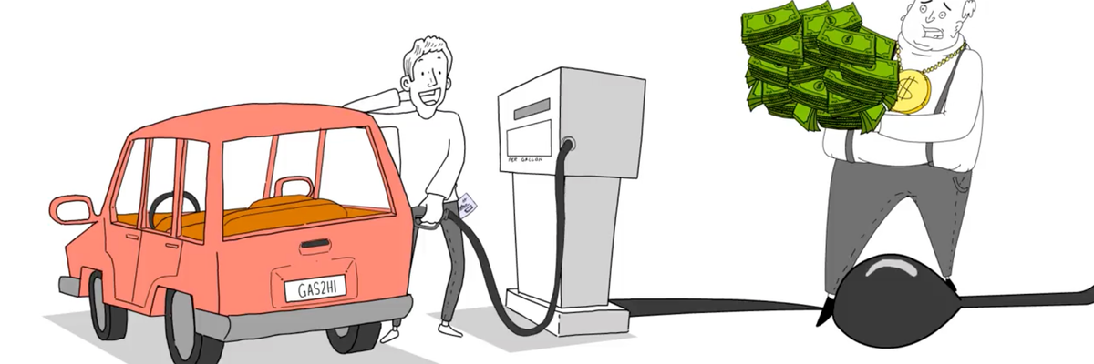 Screen shot from Stop The Oil Profiteering video urging passage of the Big Oil Windfall Profits Tax