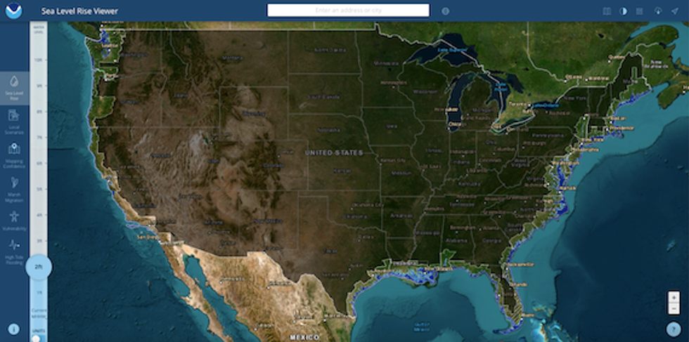 Seal Leve rise map of US