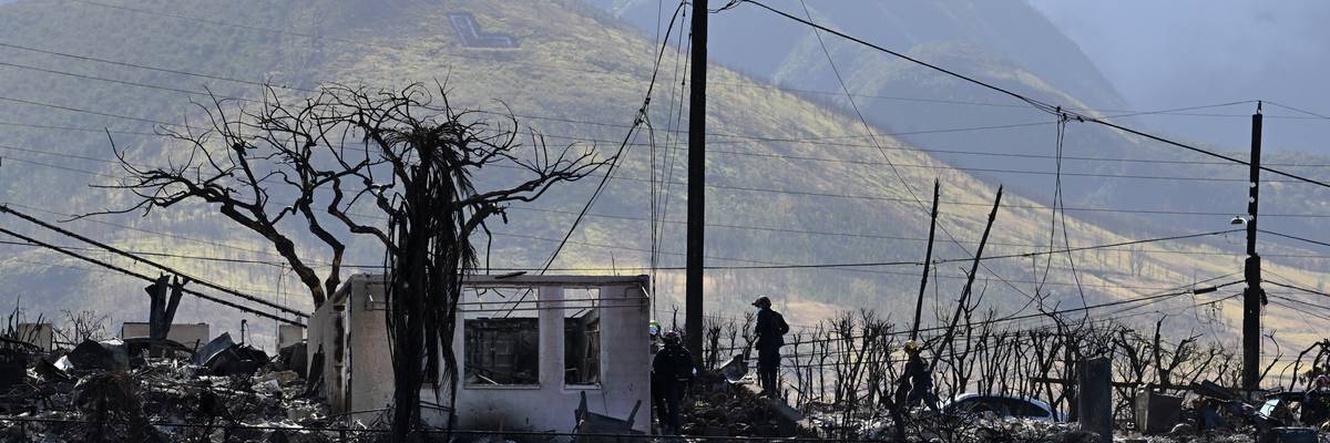 Search and rescue crews conduct operations in Maui