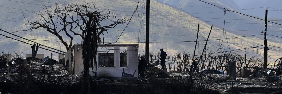 Search and rescue crews conduct operations in Maui