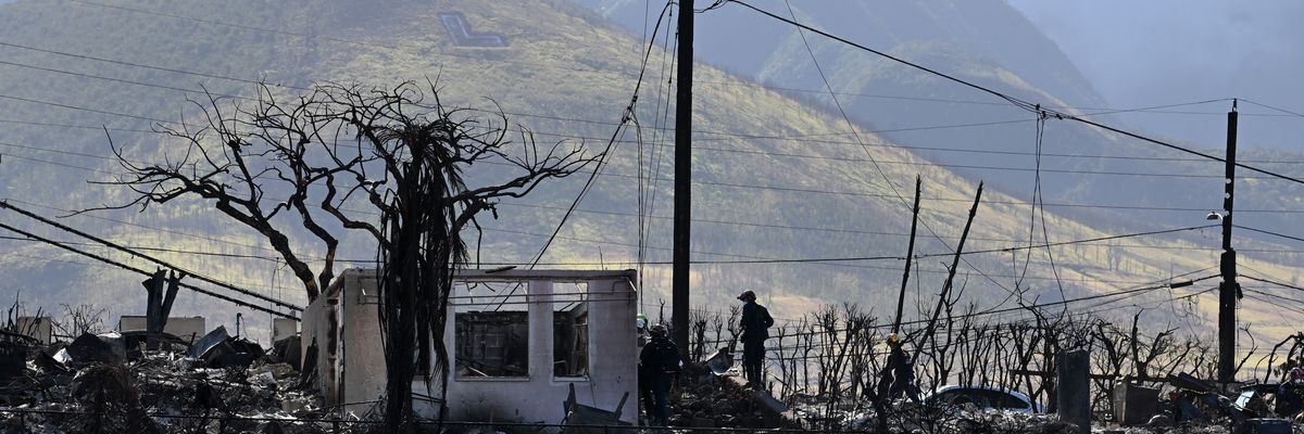 Search and rescue crews conduct operations in Maui