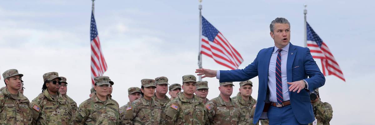 Secretary Hegseth Administers Oath Of Enlistment At Washington Monument