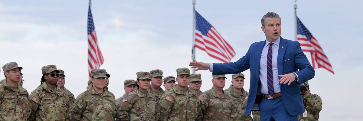 Secretary Hegseth Administers Oath Of Enlistment At Washington Monument