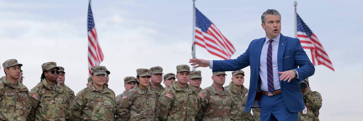 Secretary Hegseth Administers Oath Of Enlistment At Washington Monument