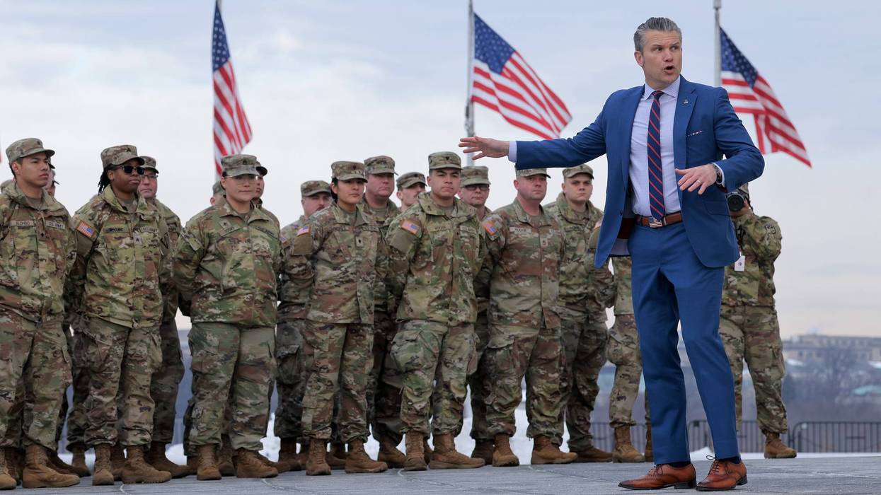 Secretary Hegseth Administers Oath Of Enlistment At Washington Monument