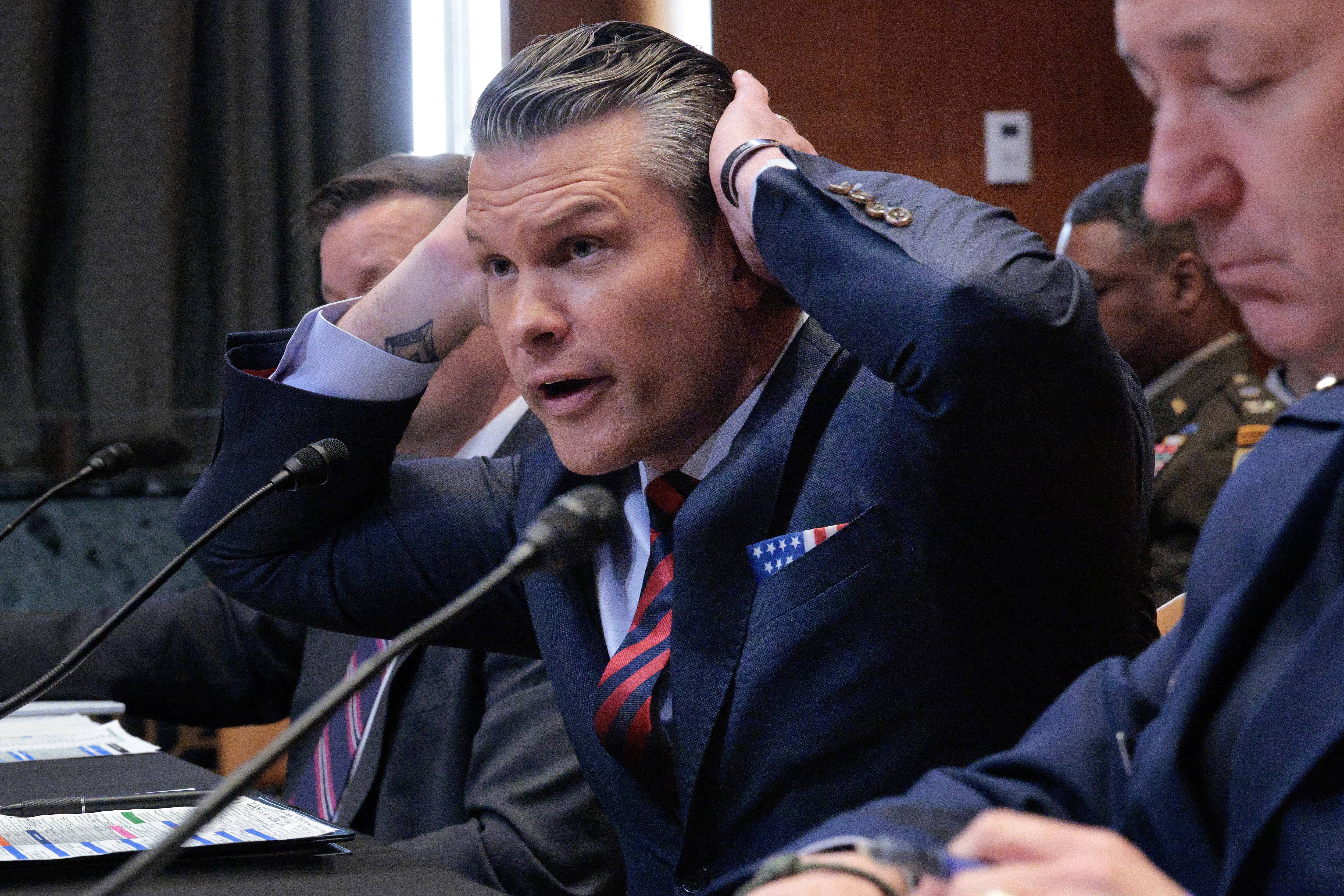 Secretary Hegseth And General Caine Testify During Senate Hearing