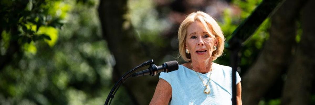 'Complicity, Cowardice, and Complete Incompetence': Dodging 25th Amendment Push, Betsy DeVos Resigns