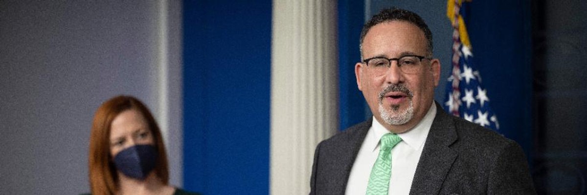 'We Can Cancel All $1.8 Trillion,' Say Activists as Cardona Announces Full Debt Relief for Scammed Students