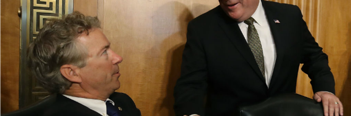 Thanks to Rand Paul's "Cowardly Flip-Flop," Senate Committee Approves Warmonger Pompeo