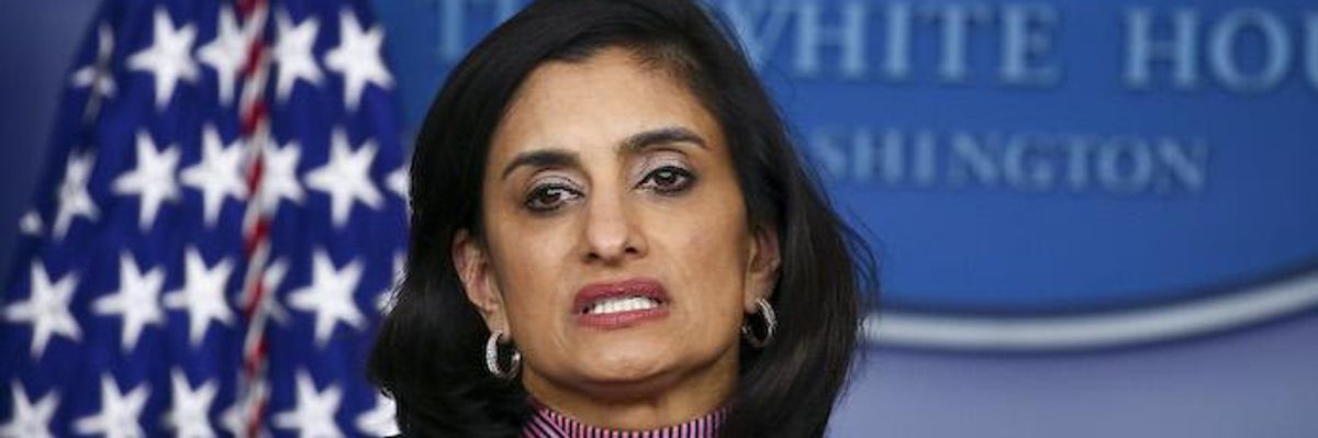 Denouncing Seema Verma's "Textbook Definition of Corruption," Jayapal Calls for Medicare Chief's Ouster