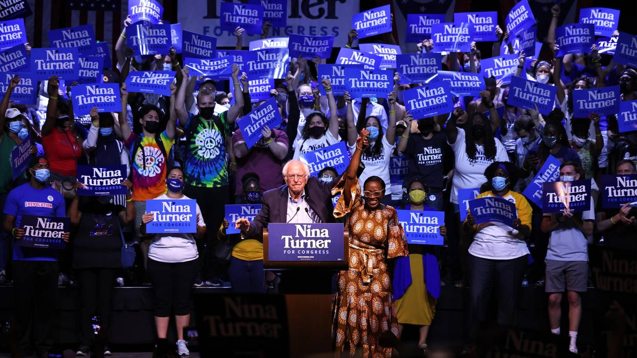 Sen. Bernie Sanders and Nina Turner