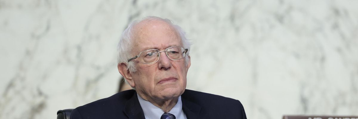 Sen. Bernie Sanders appears at a hearing