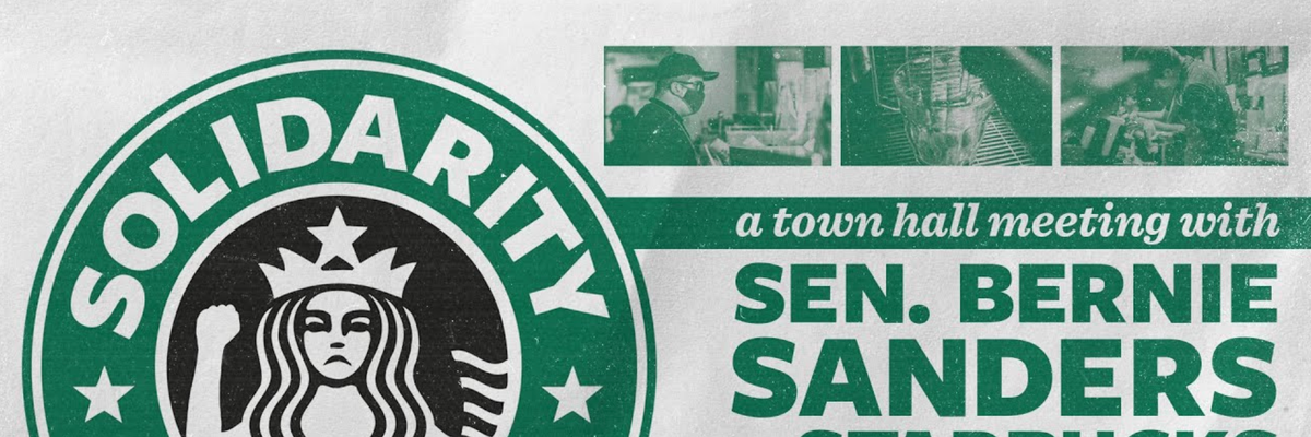 Sen. Bernie Sanders holds a town hall with Starbucks workers