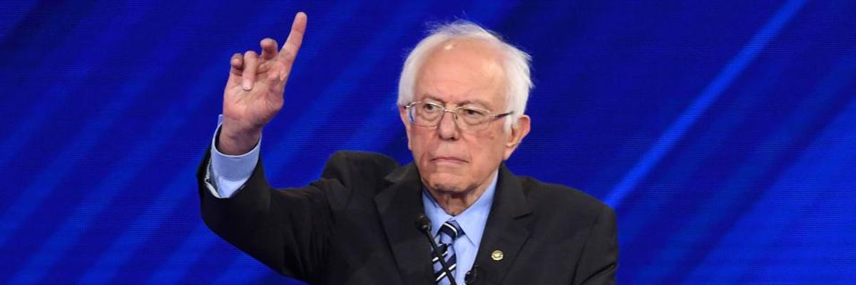 Challenging Biden on Iraq War Vote, Sanders Denounces Bloated Trump Pentagon Budget During Democratic Debate