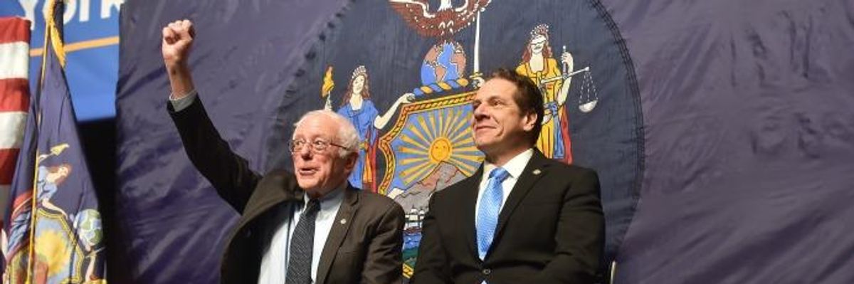 Alongside Sanders, New York Governor Announces First-in-Nation Free Tuition Plan