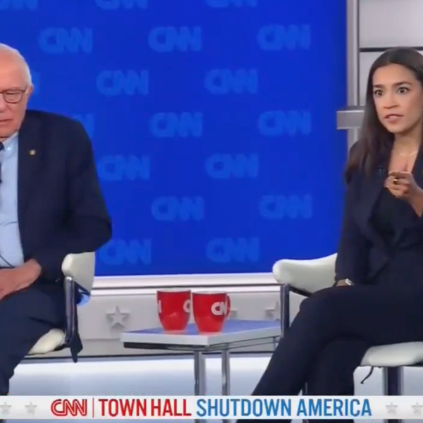 Sen. Bernie Sanders (I-Vt.) and Rep. Alexandria Ocasio-Cortez (D-NY)