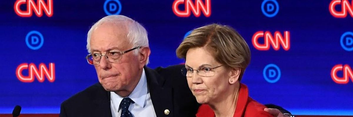 'Establishment Fears' Grow as Sanders and Warren Reveal Energy of Democrats' Progressive Wing
