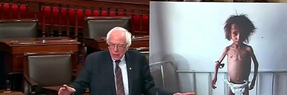 Anti-War Voices Applaud 'Must-Read' Sanders Op-Ed Demanding End to US Complicity in Yemen Carnage