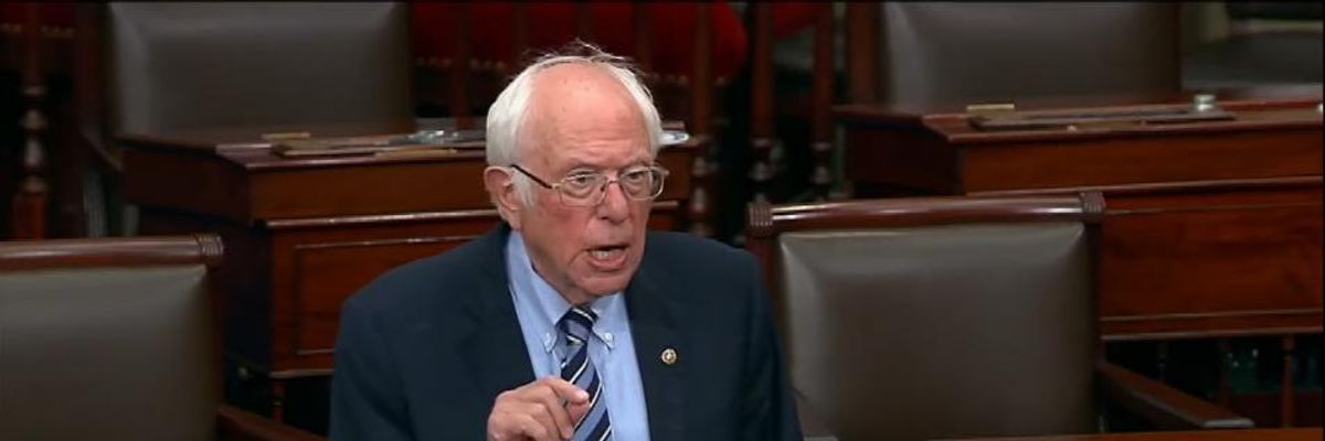 Sanders Slams Republican Senate for Happily Approving $740 Billion for Pentagon While Doing 'Nothing' to Address Covid Crisis