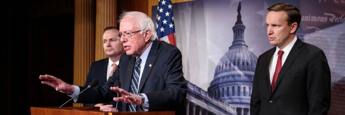 To Reassert Congressional War Authority, Sanders Demands Vote to Override Trump Veto on Yemen