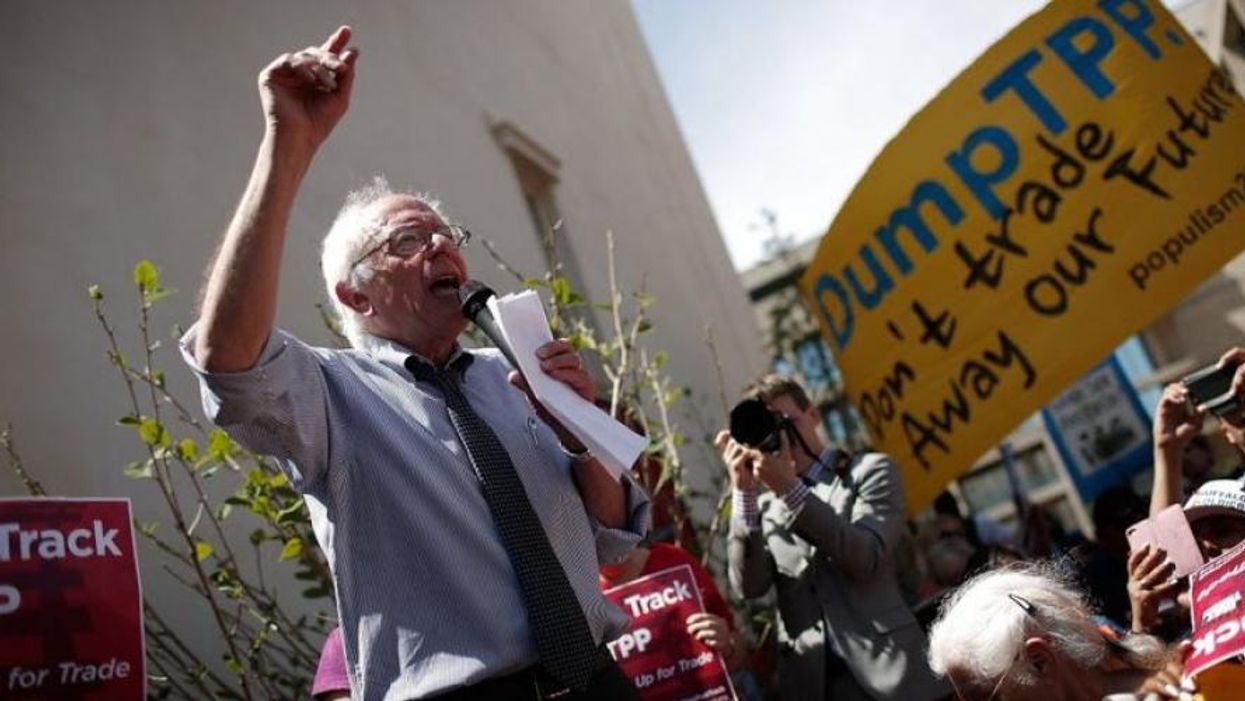 Bernie Beats Trump (and Biden) on Trade