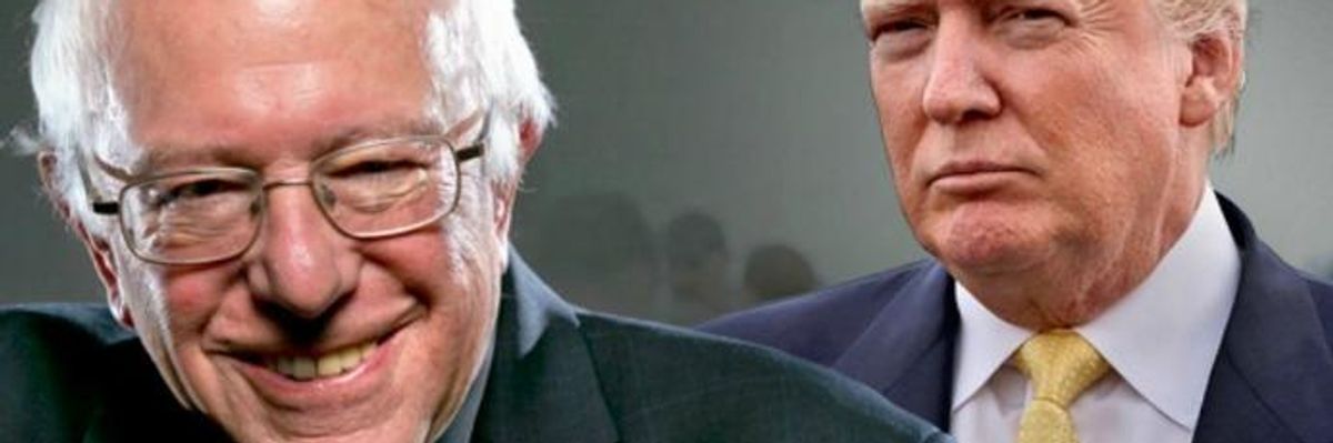 Very Unpopular Trump Reportedly Thinks Extremely Popular Sanders Would Be 'Easy to Beat' in 2020